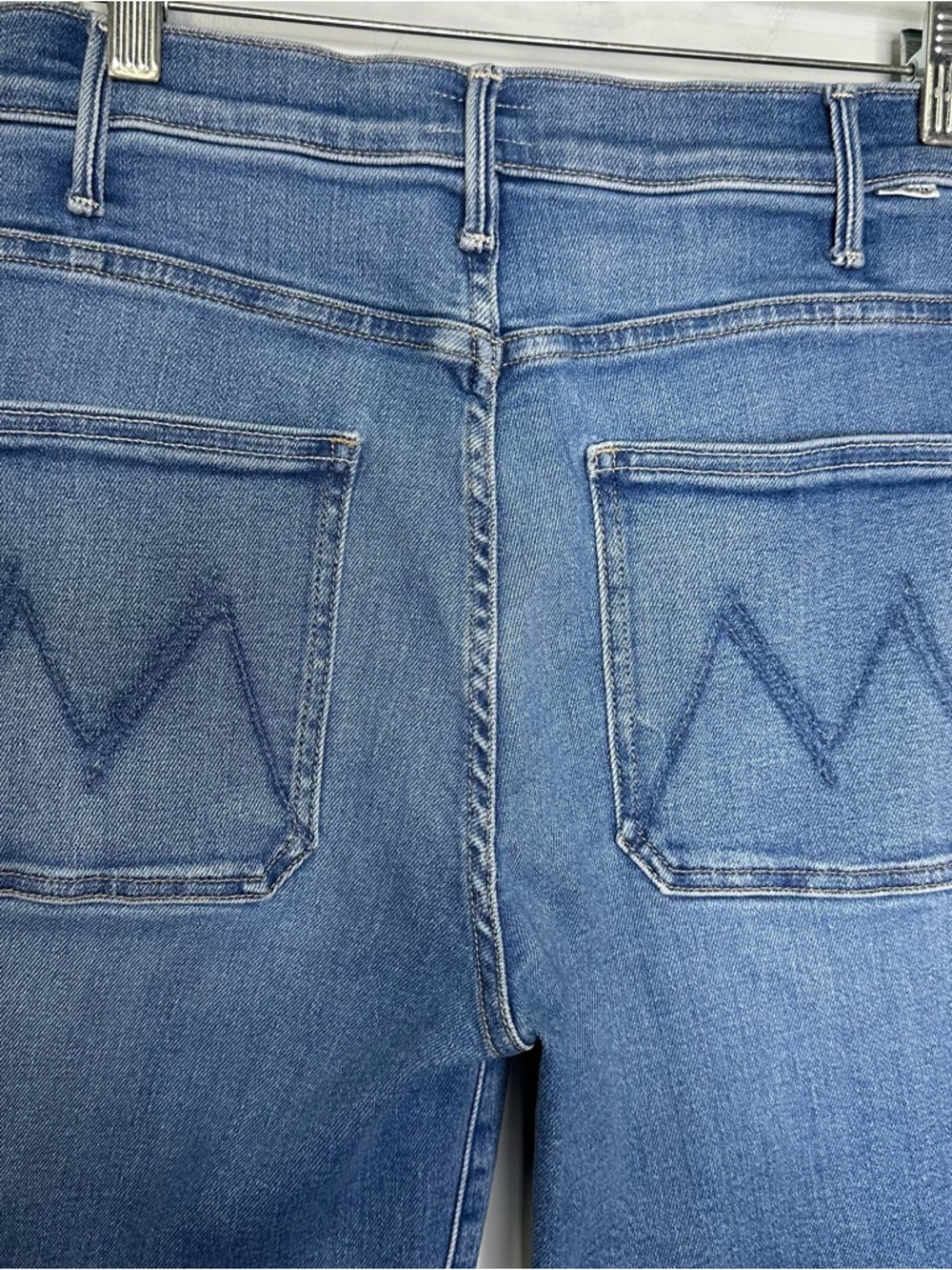 MOTHER Wide Leg Flare Jeans in Light Blue Wash - Picture 9 of 16